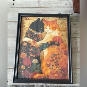 Framed 8x10 Klimt inspired cat print art #catlovers